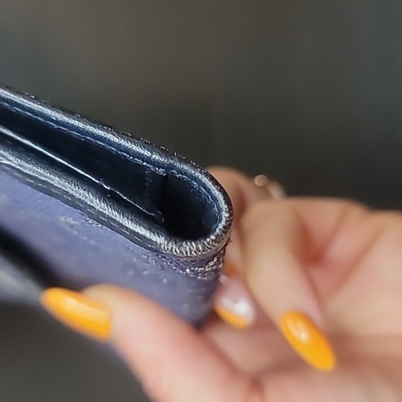 VINTAGE CELINE NAVY CANVAS/ LEATHER WALLET - Picture 7 of 8